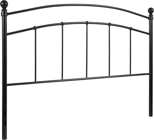 Contemporary Black Metal Queen Size Headboard with Support