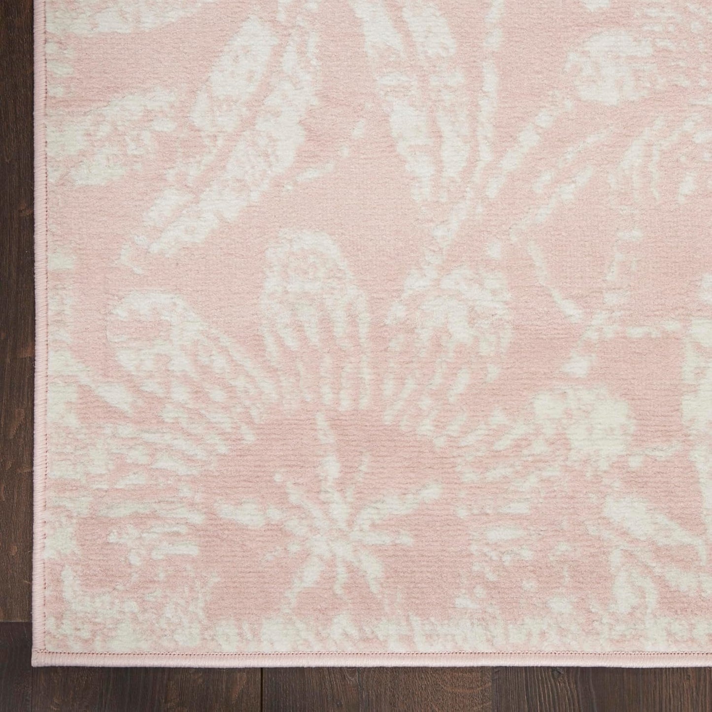 Home Whimsicle Floral Pink 8' X 10' Area Rug, Easy Clean, Non Shedding, Bed Room, Living Room, Dining Room, Kitchen (8X10)