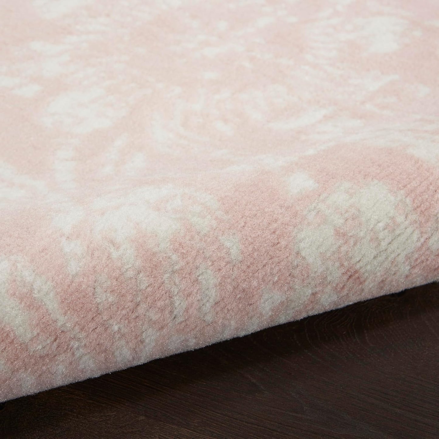 Home Whimsicle Floral Pink 8' X 10' Area Rug, Easy Clean, Non Shedding, Bed Room, Living Room, Dining Room, Kitchen (8X10)