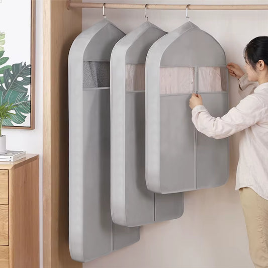 3D Zipper Clothes Dust Cover Clothes Storage Waterproof Dustproof for Garment Suit Protector Organizer Wardrobe Storage Bag