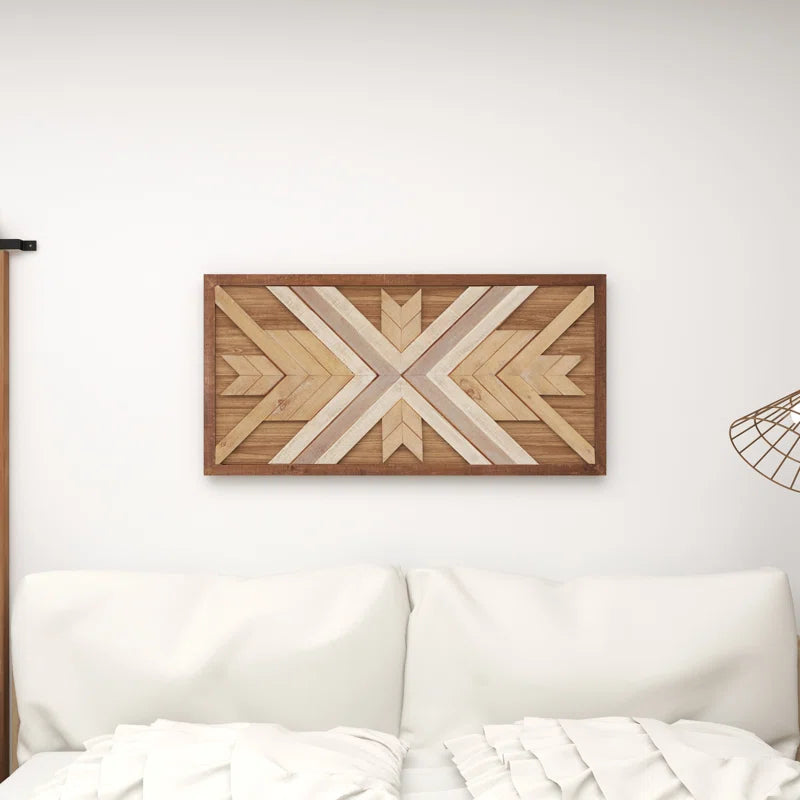 Wood Handmade Southwestern Geometric Home Wall Decor