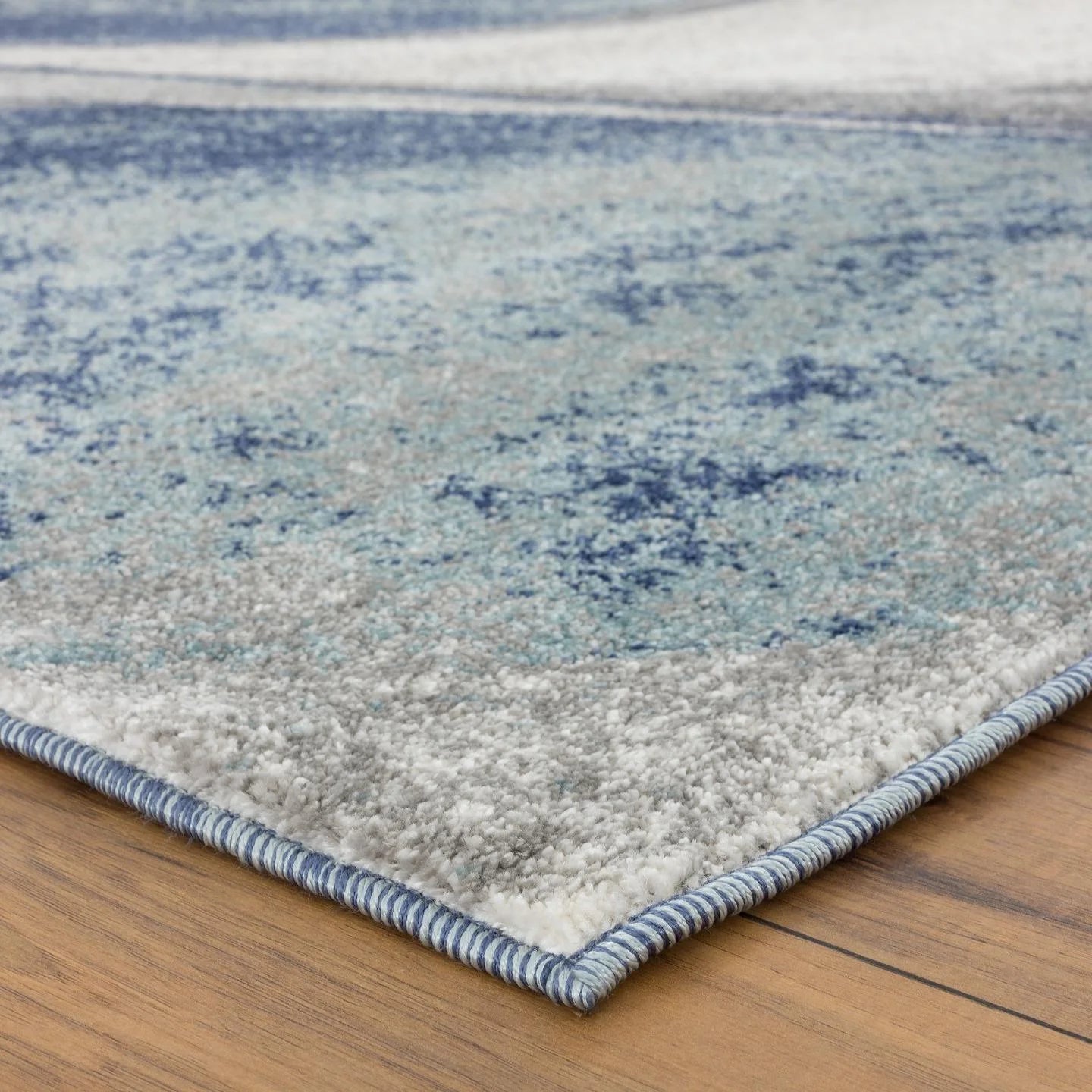 Tower Hill Modern Abstract Area Rug Blue 5X7 Carpet