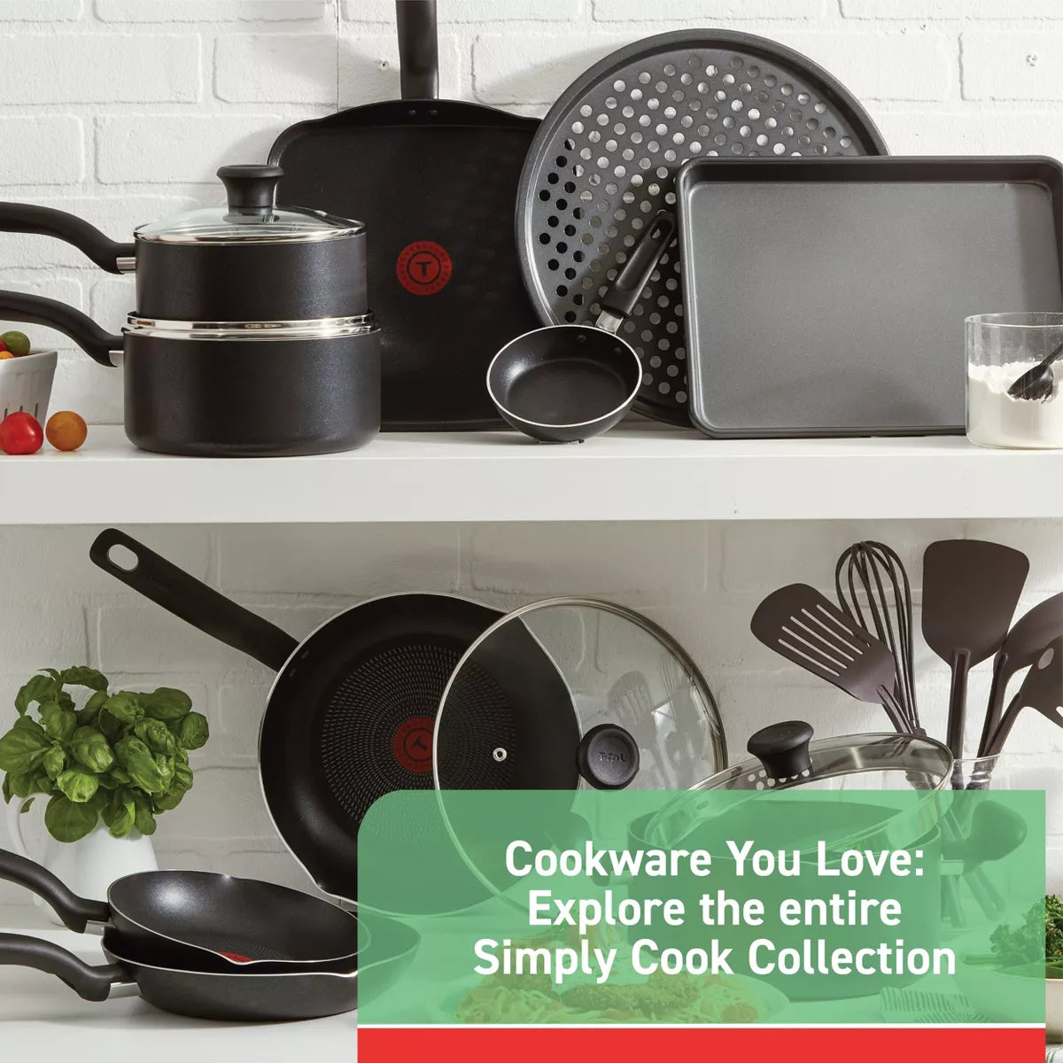 T-Fal 20Pc Simply Cook Nonstick Cookware Set