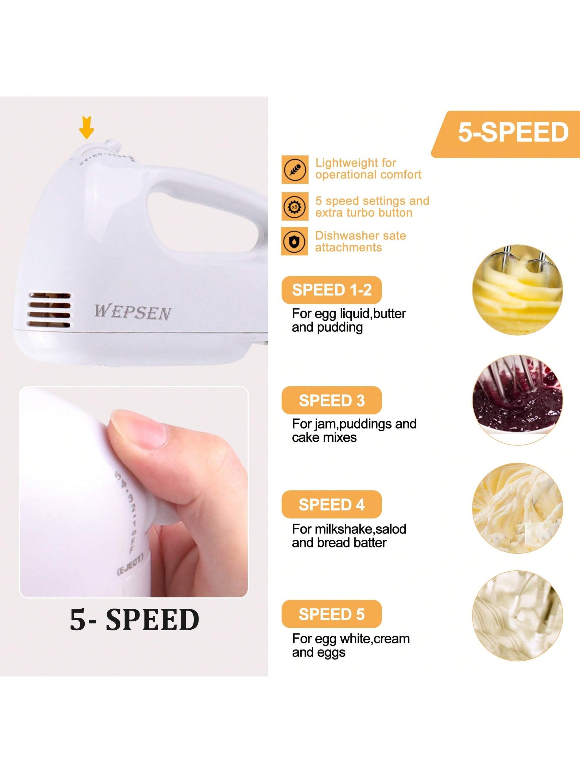 Electric Hand Mixer Mixing Bowls Set, Upgrade 5-Speeds Mixers with Silver Nesting Stainless Steel Mixing Bowl, Measuring Cups and Spoons Whisk Blender,Recommendations,Promotion,Discounts,Best Sellers - Baking Supplies for Cooking,Hand-Held Egg Beater Whisk Breaker,Electric Food Mixers Kitchen Bowl Aid Whisk Mixing for Whipping, Mixing Cookies, Brownie, Cakes, Dough