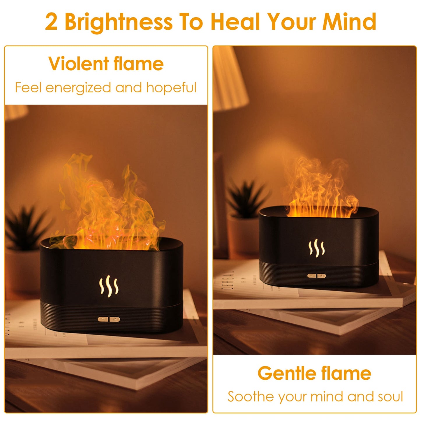 120Ml Cool Mist Humidifier Ultrasonic Aroma Essential Oil Diffuser with Soothing Sounds 7 Color Night Lights Waterless Auto off for Relaxation and Sleeping