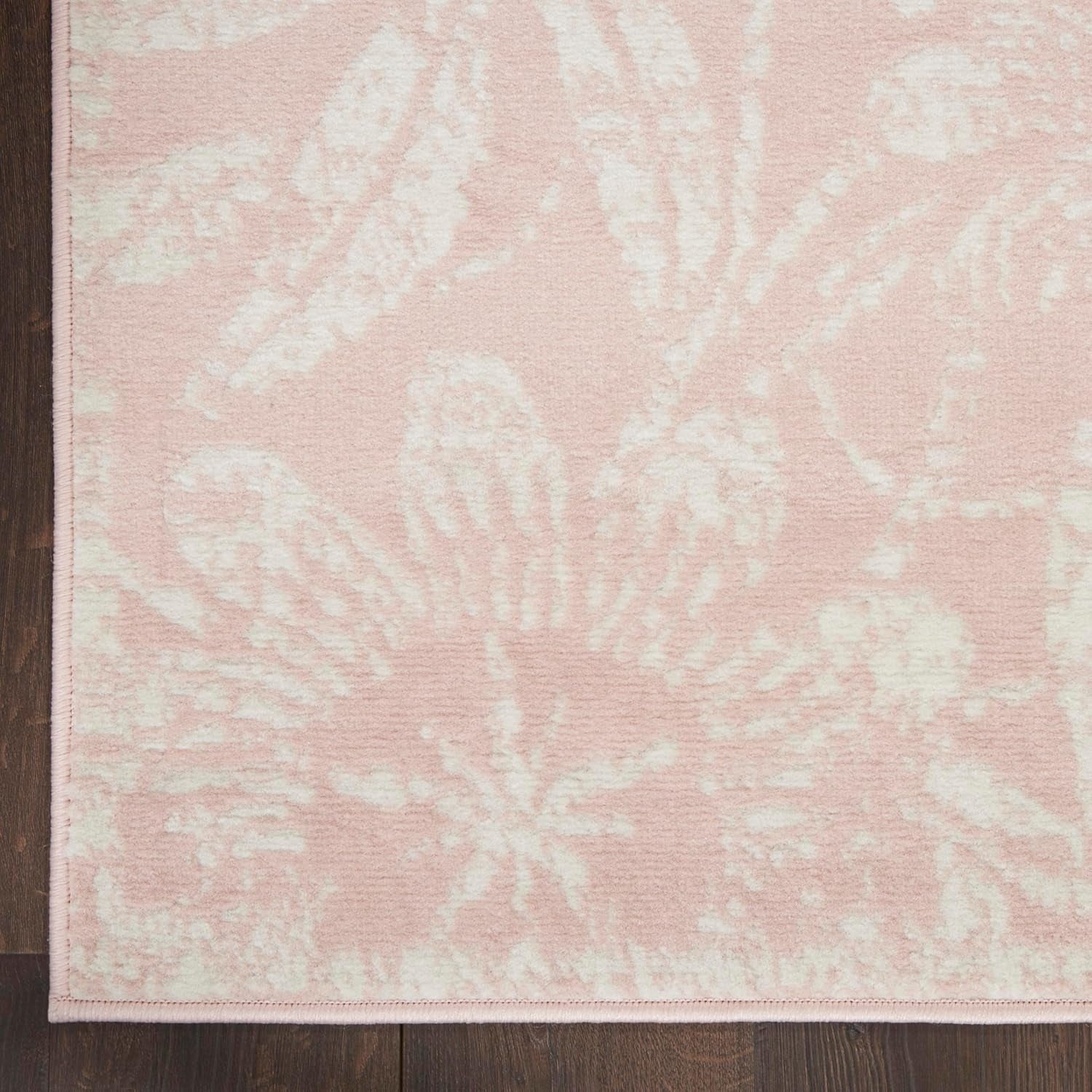 Home Whimsicle Floral Pink 8' X 10' Area Rug, Easy Clean, Non Shedding, Bed Room, Living Room, Dining Room, Kitchen (8X10)