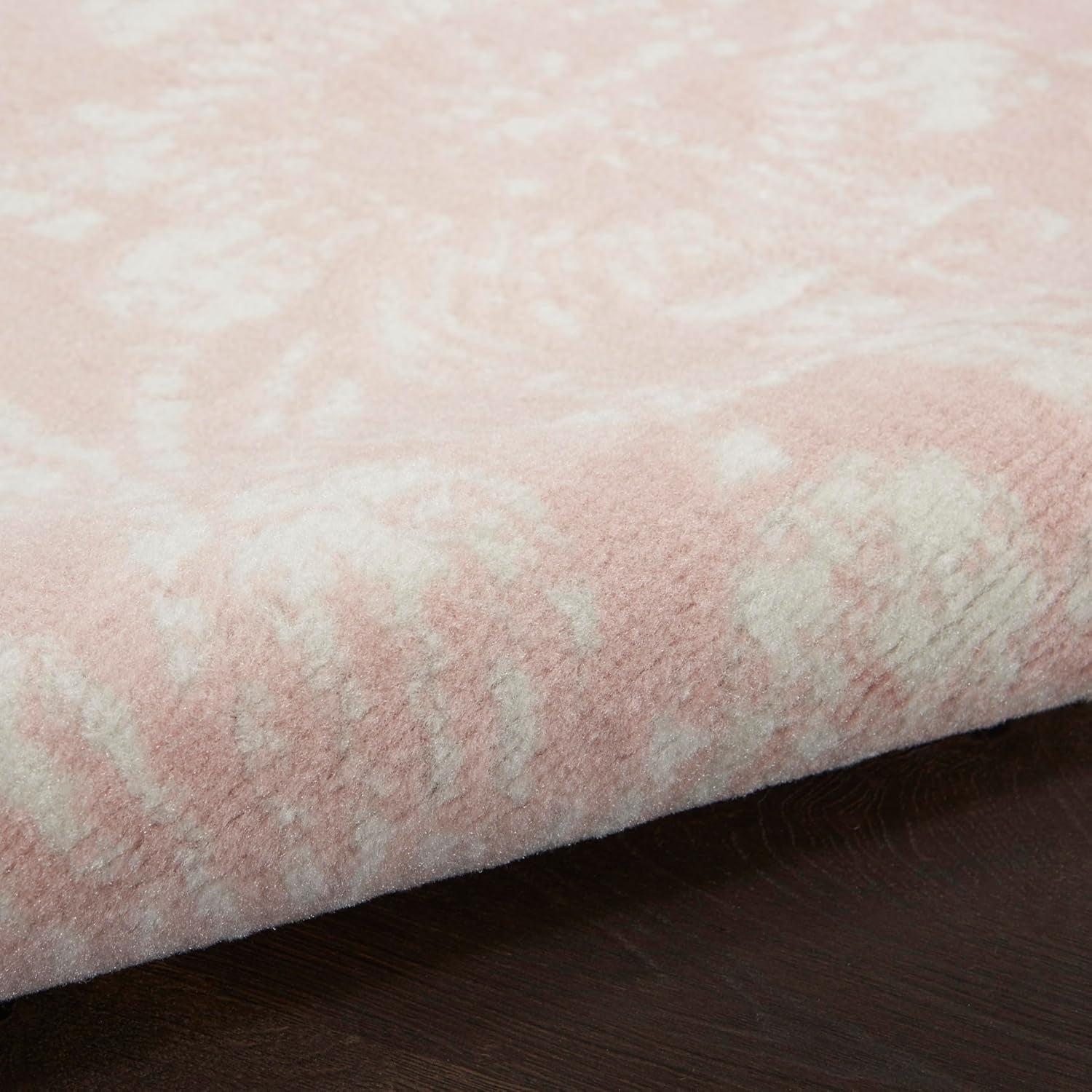 Home Whimsicle Floral Pink 8' X 10' Area Rug, Easy Clean, Non Shedding, Bed Room, Living Room, Dining Room, Kitchen (8X10)
