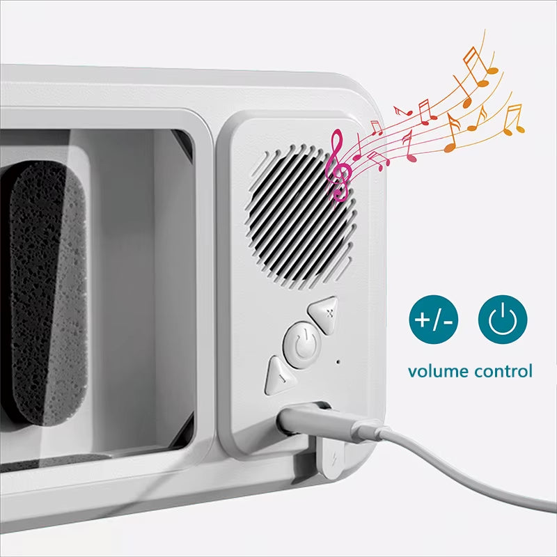 Bathroom Waterproof Phone Case with Bluetooth Speaker Wall Mount Phone Holder Stand Anti-Fog for Showering Bathe Kitchen