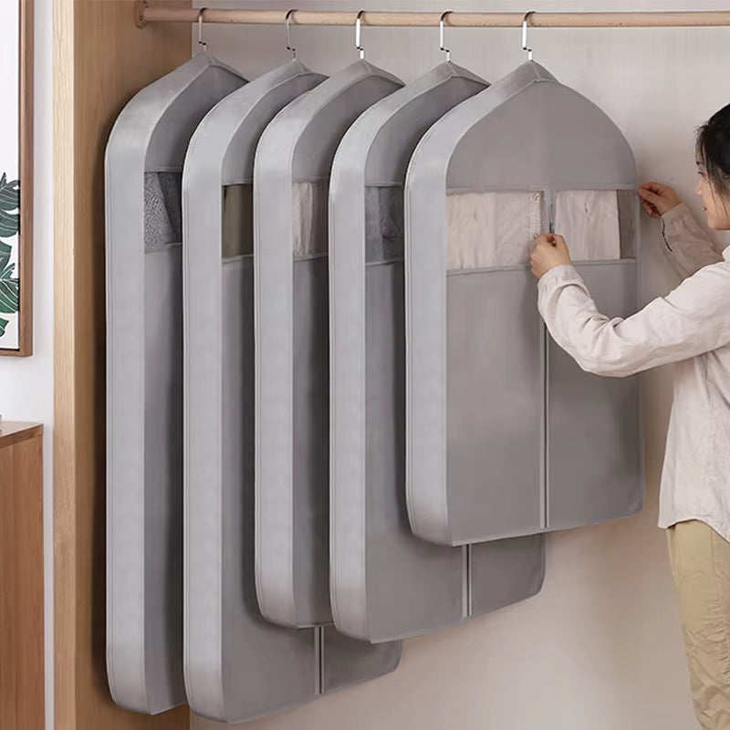 3D Zipper Clothes Dust Cover Clothes Storage Waterproof Dustproof for Garment Suit Protector Organizer Wardrobe Storage Bag