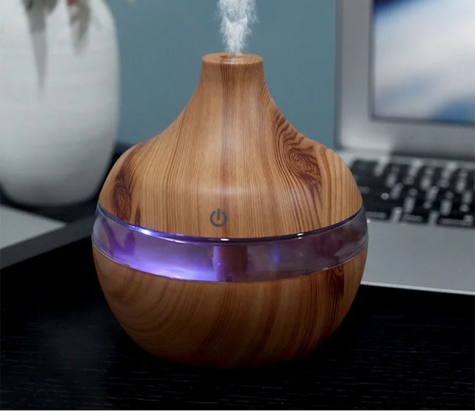 Diffusers for Essential Oils 300Ml Cool Mist Humidifiers for Bedroom, Aromatherapy Air Freshener Auto Shut-Off Timer 7 Colors LED Lights for Home Office Car