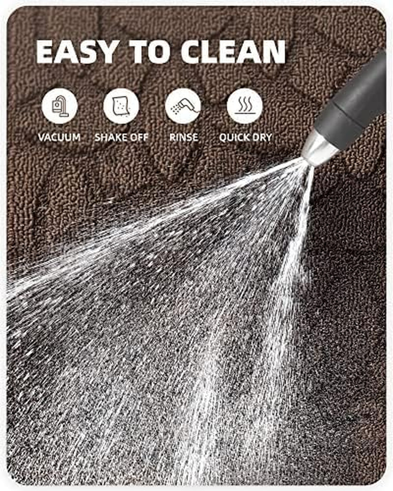 Kitchen Rugs, Non Skid Kitchen Runner Rug Machine Washable Kitchen Floor Mat, Easy to Clean Kitchen Rugs and Mats, 18"X29", Brown
