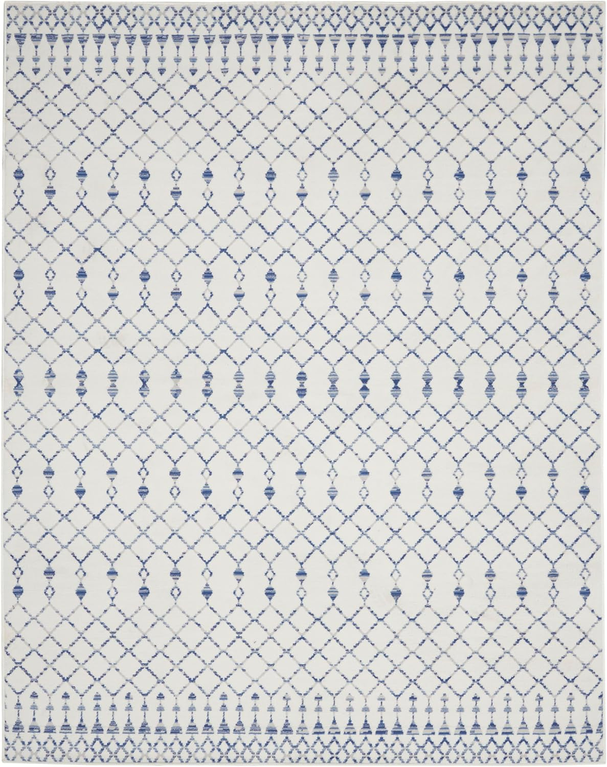 Home Whimsicle Moroccan Ivory 8'4" X 11'6" Area Rug, Easy Cleaning, Non Shedding, Bed Room, Living Room, Dining Room, Kitchen (8X12)