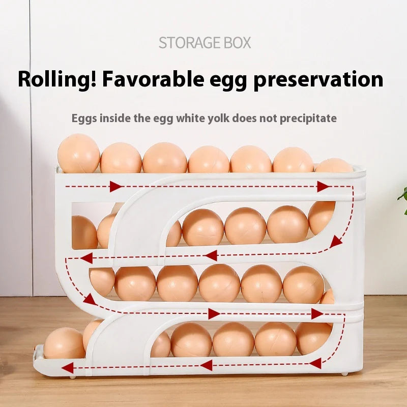 Household Automatic Rolling Egg Storage Box