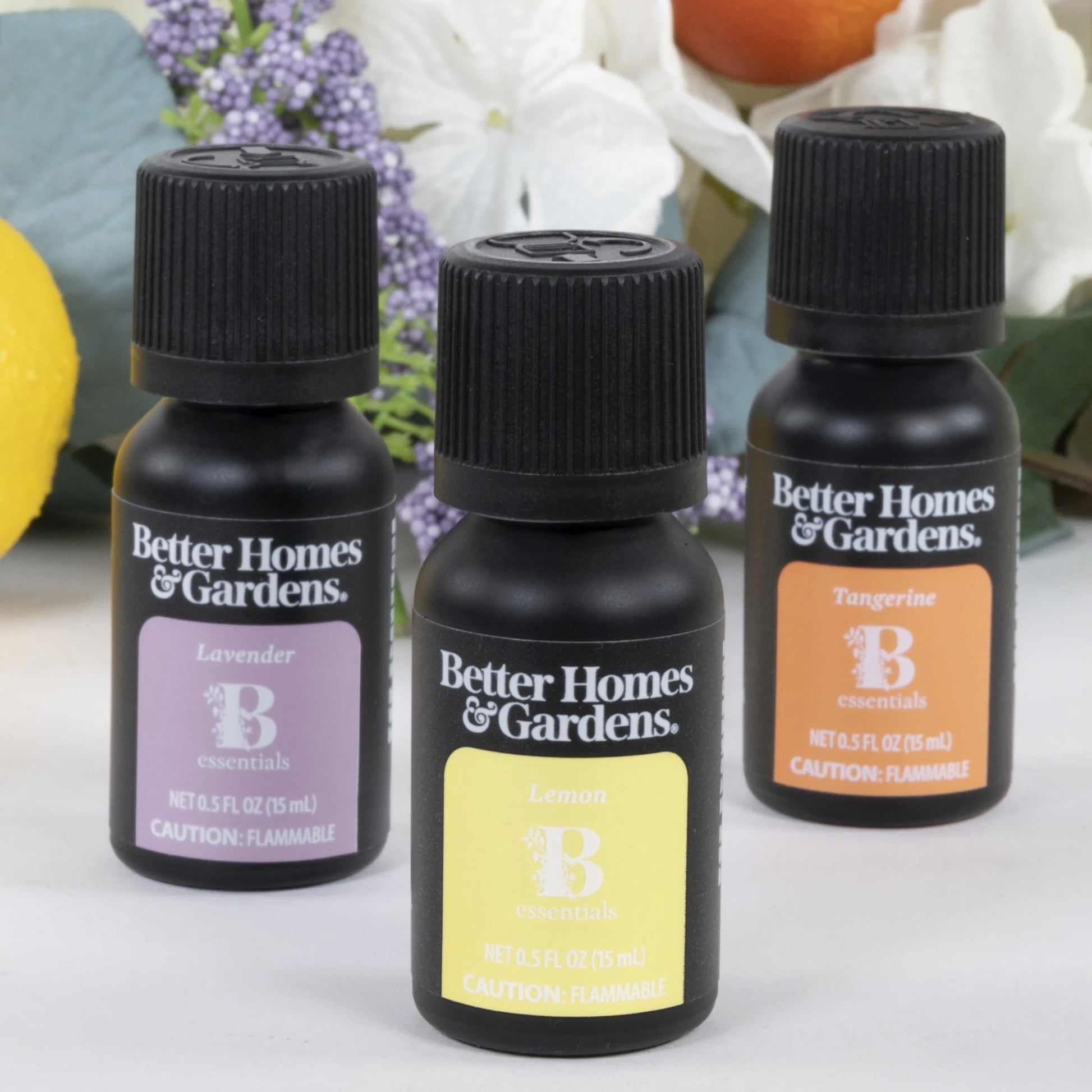 100% Pure Essential Oils : Lavender, Lemon, & Tangerine, 3 Pack X 15Ml