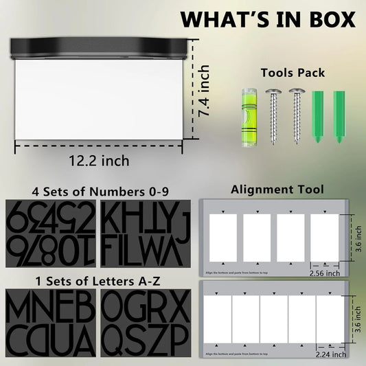 Solar House Numbers Address Plaques 3 Lighting Colors & Adjustable Solar Panel House Number for Outside, LED Solar Powered Address Sign Outdoor Waterproof