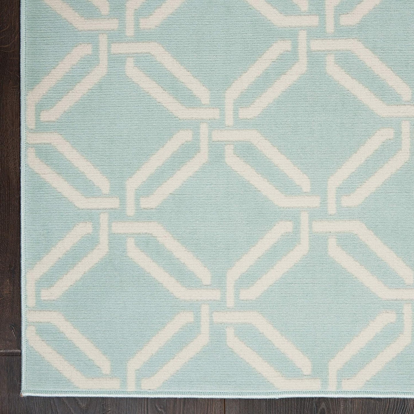 JUB17 Jubilant Retro Trellis Green Area Rug 5'3" X 7'3"