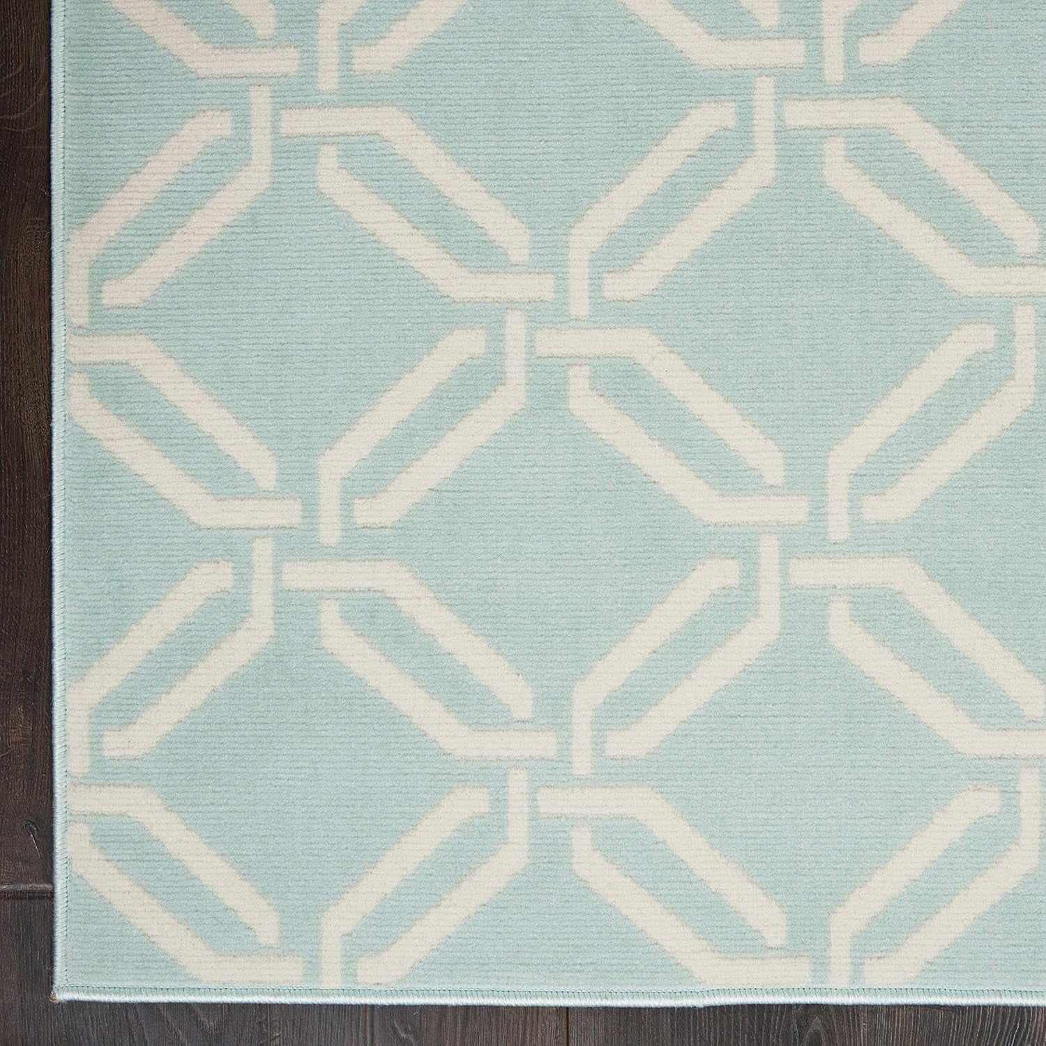 JUB17 Jubilant Retro Trellis Green Area Rug 5'3" X 7'3"