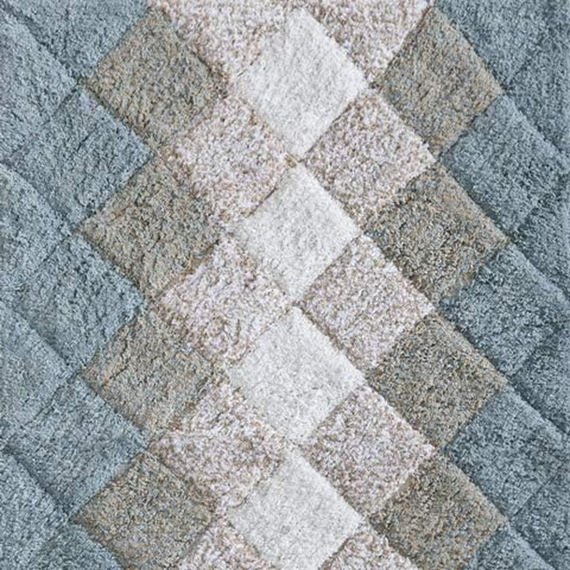 Bathroom Rugs Set 2 Piece Grey Beige Albany Inspired Non-Slip Cotton Bath Mats for Bathroom Floor |Quick Dry Bathroom Mat for Tub Spa Shower|Living Room Entry Way Door Mats |21X32 & 17X34 Inches