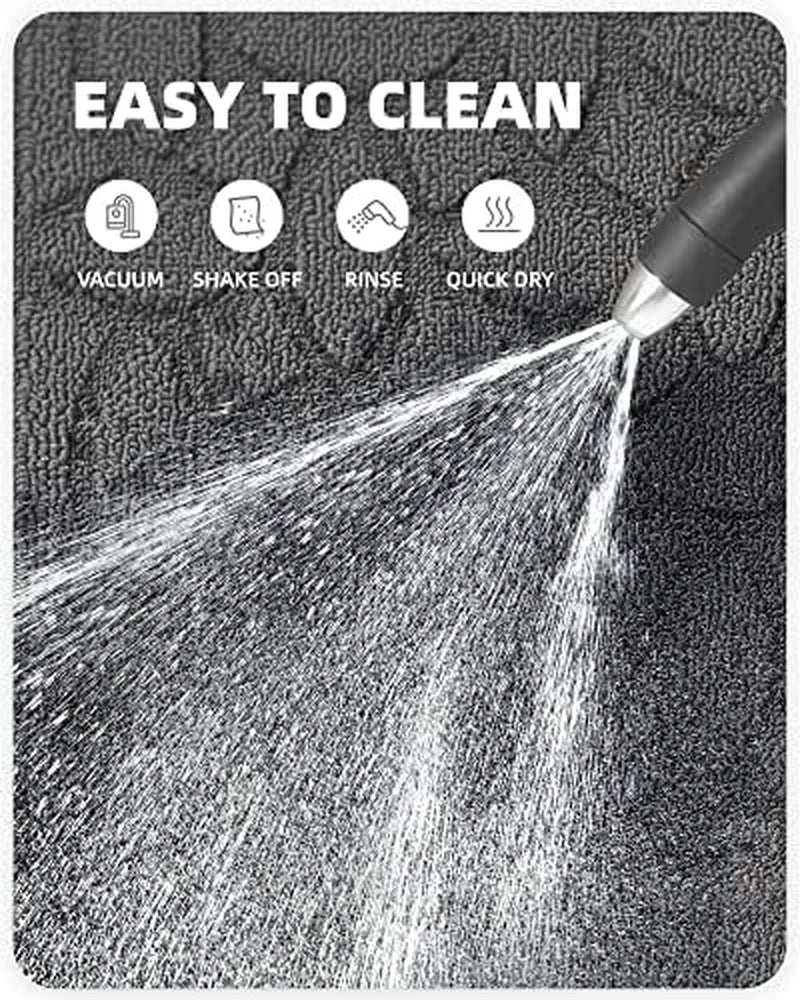 Kitchen Rugs, Non Skid Kitchen Runner Rug Machine Washable Kitchen Floor Mat, Easy to Clean Kitchen Rugs and Mats, 18"X79", Grey