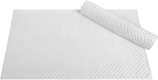 CTT - 2 Piece Bathroom Rugs Set, 100% Cotton Bath Mats, Comfy & Highly Absorbent Bathroom Floor Mats, Machine Washable | 20"X34"