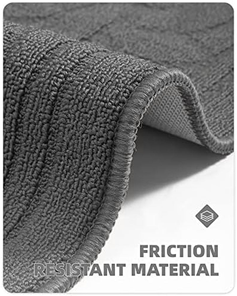 Kitchen Rugs, Non Skid Kitchen Runner Rug Machine Washable Kitchen Floor Mat, Easy to Clean Kitchen Rugs and Mats, 18"X79", Grey