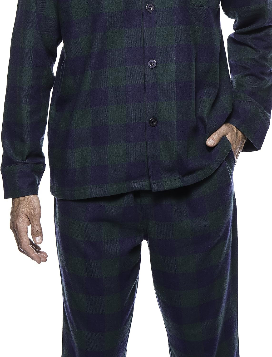Mens Pajama Set - 100% Cotton Flannel Pajamas Set