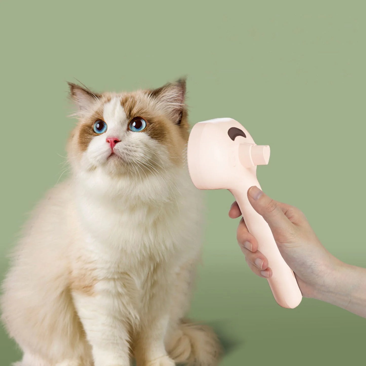 3 in 1 Self Cleaning Steamy Pet Brush, Anti-Static, Grooming Tool for Long and Short Hair Pets, Removes Loose Hair and Reduces Shedding, Pink