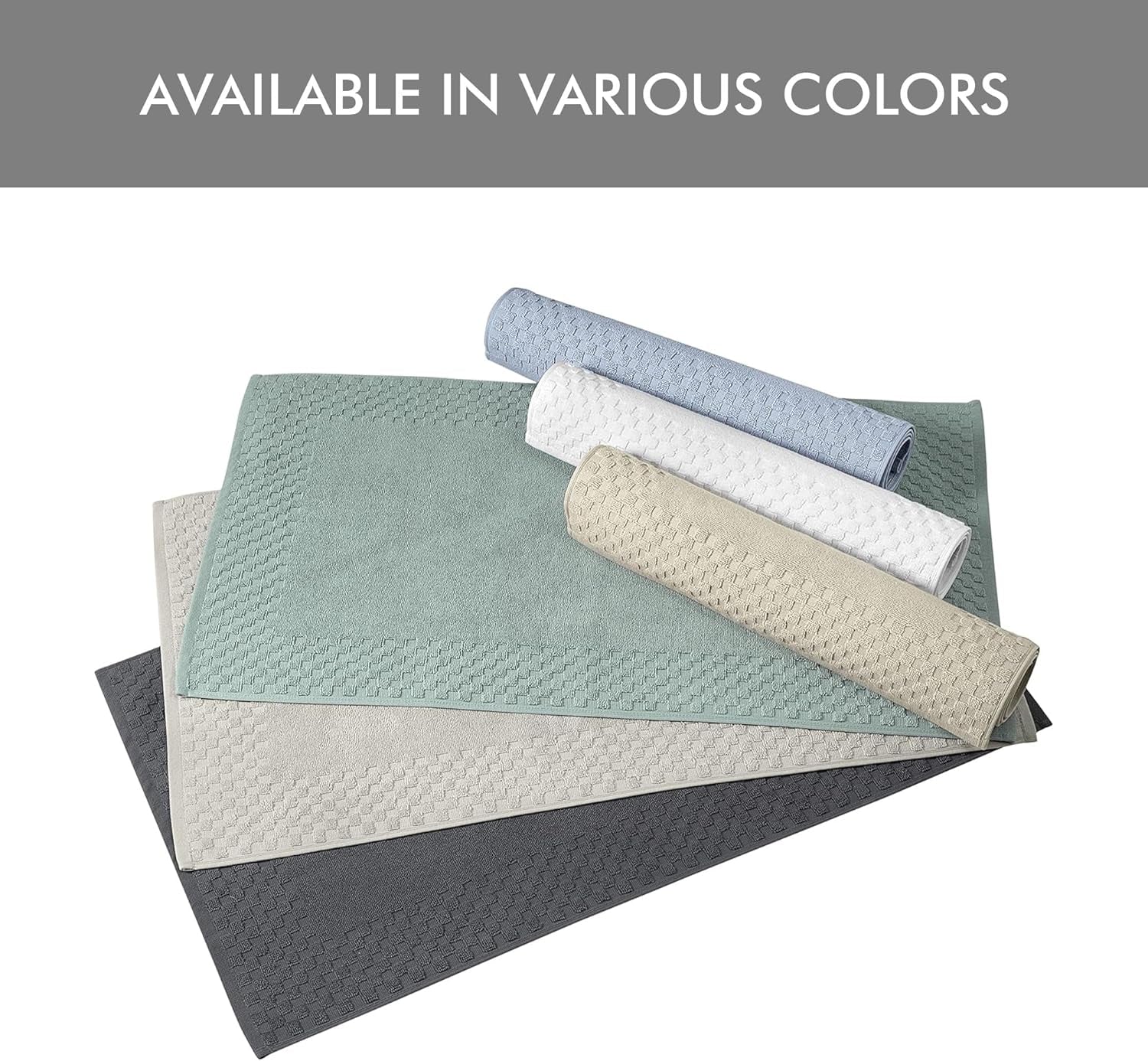 CTT - 2 Piece Bathroom Rugs Set, 100% Cotton Bath Mats, Comfy & Highly Absorbent Bathroom Floor Mats, Machine Washable | 20"X34"