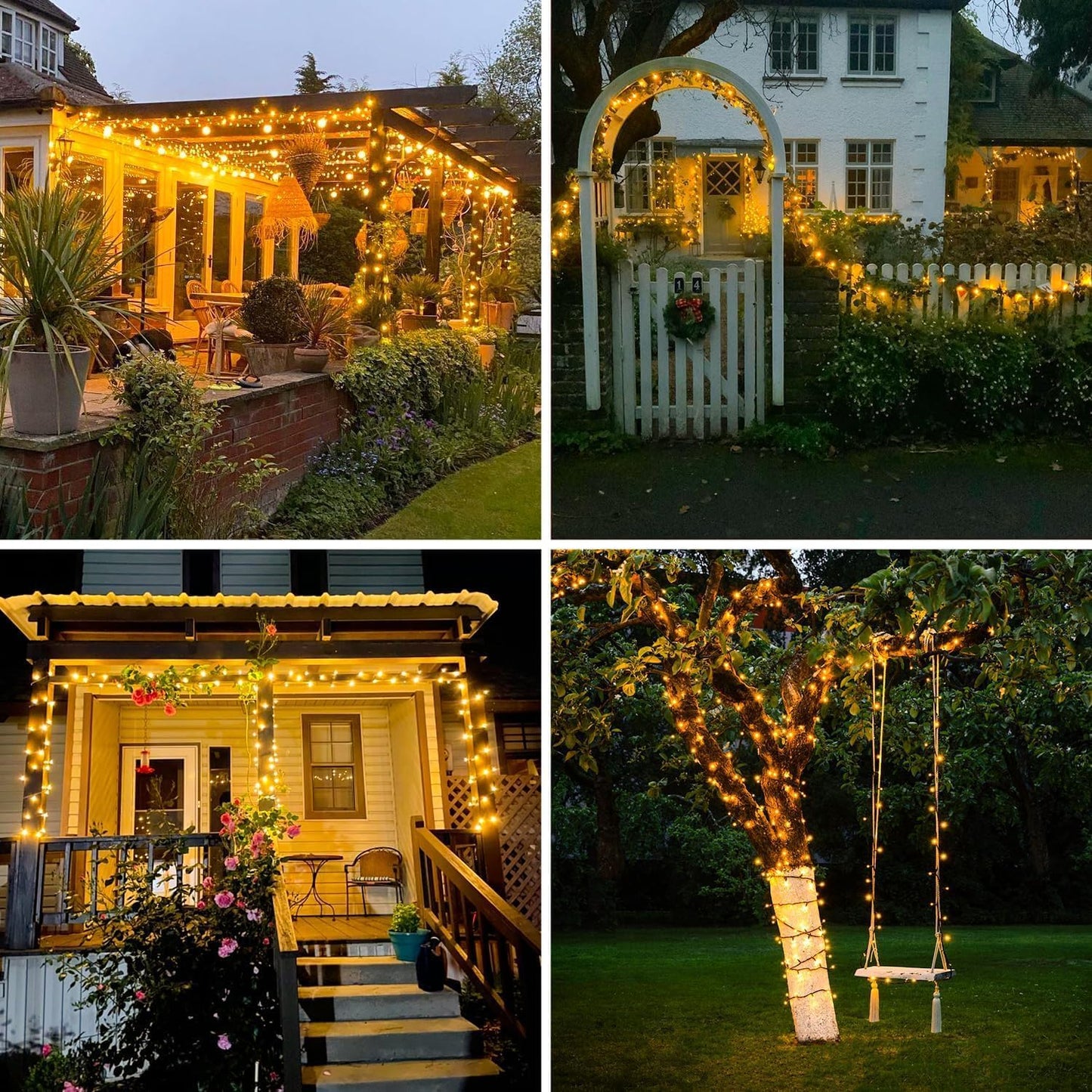 66Ft 200 LED Christmas Lights Outdoor, Warm White Christmas Tree Lights Indoor Plug In, 8 Modes Twinkle String Light for outside Bedroom Wedding Party Classroom Dorm Ceiling Home Decorations