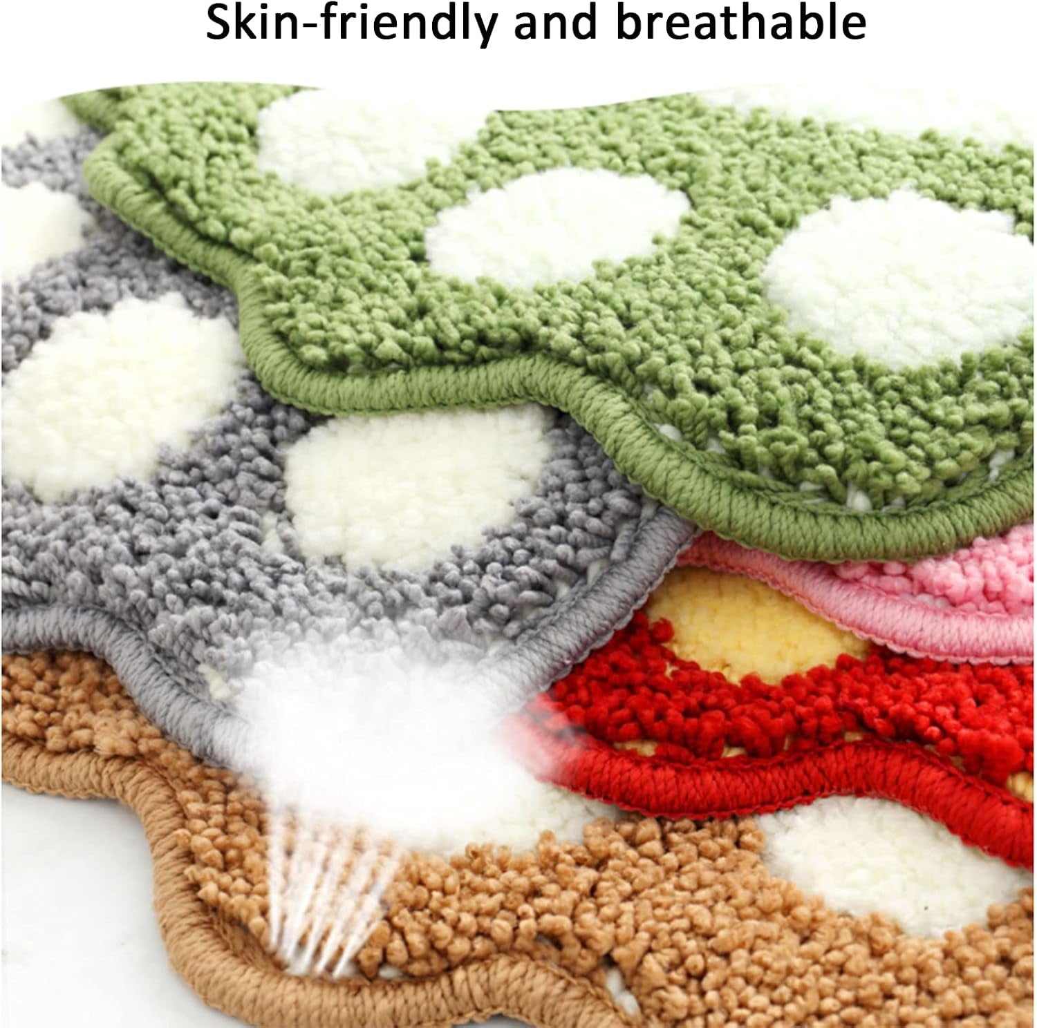 Bathroom Rugs Mats Water Absorbent Non-Slip Mat Used in Bathroom, Shower, Room, Etc.Soft Microfiber Bath Mat Machine Washable Bath Mat Bathroom Mat (Brown, 19X26 Inch)