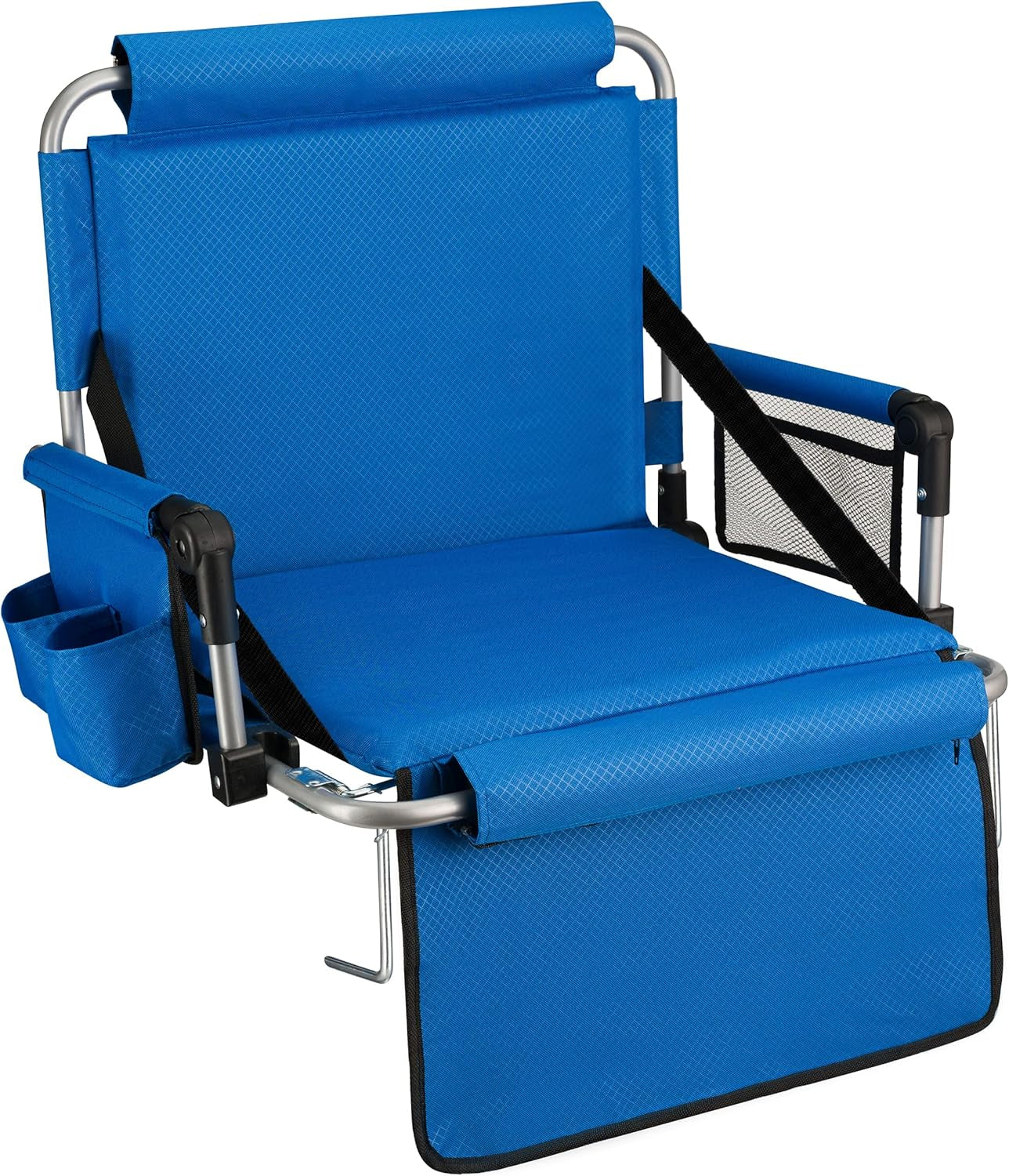 Bleacher Seat with Backrest – Premium Stadium Seating for Bleachers: Cushioned, Foldable & Padded Stadium Seat Chair with Arms & Pockets – Perfect for Football & Basketball Games