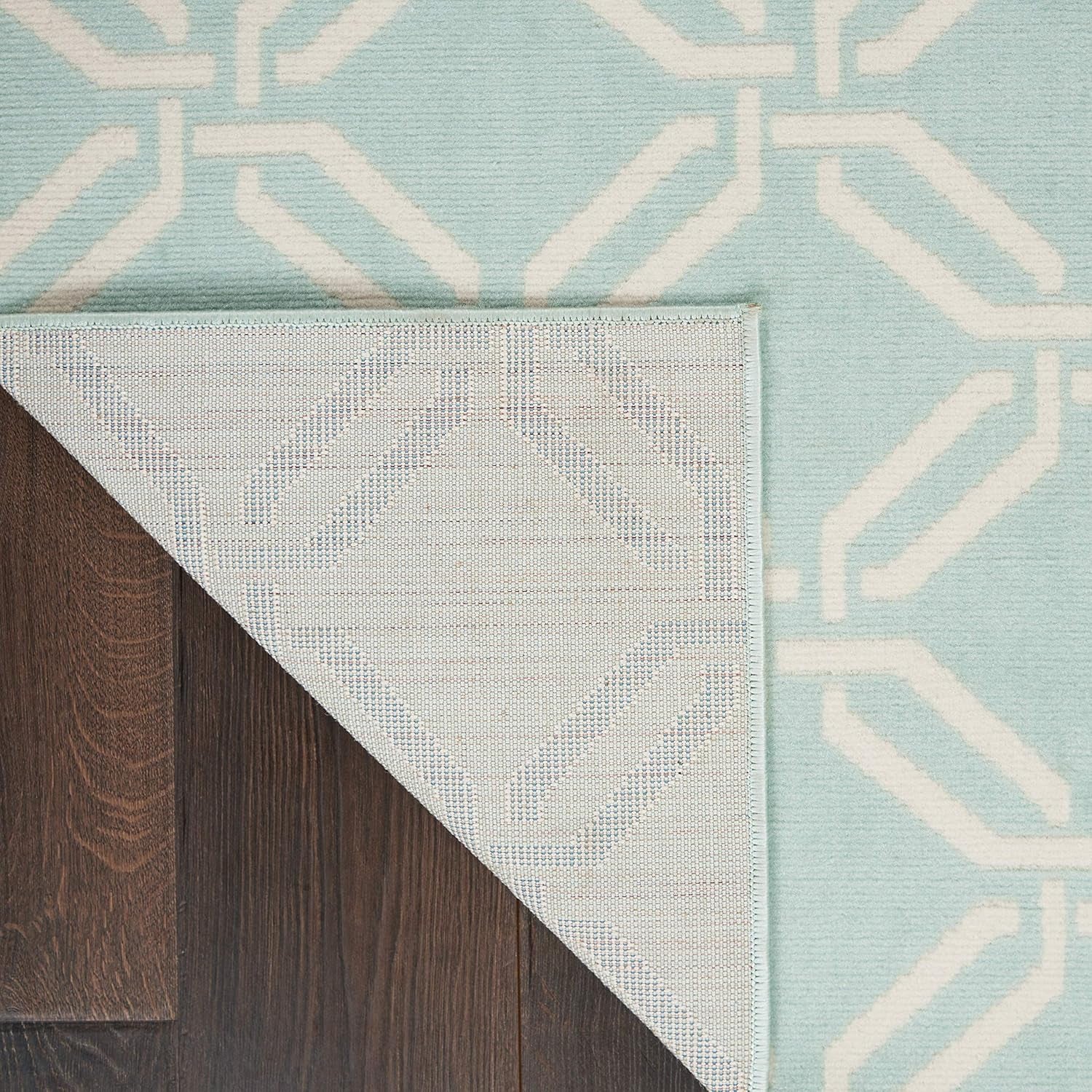JUB17 Jubilant Retro Trellis Green Area Rug 5'3" X 7'3"