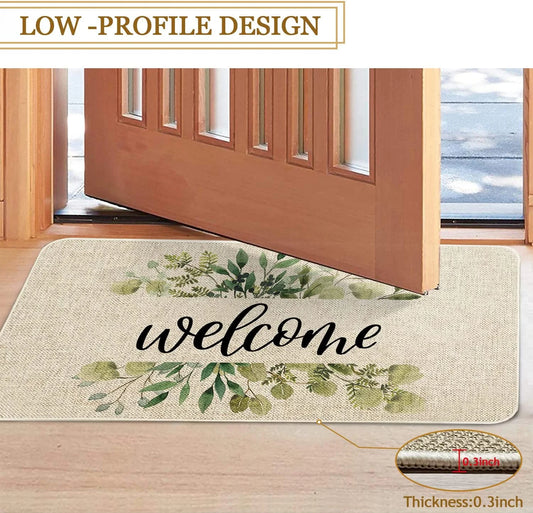Fall Door Mat 30 X 17 Inch Hello Pumpkin Doormat Indoor Outdoor Entrance Floor Mat Non Slip Autumn Thanksiving Decor Rubber Welcome Mats