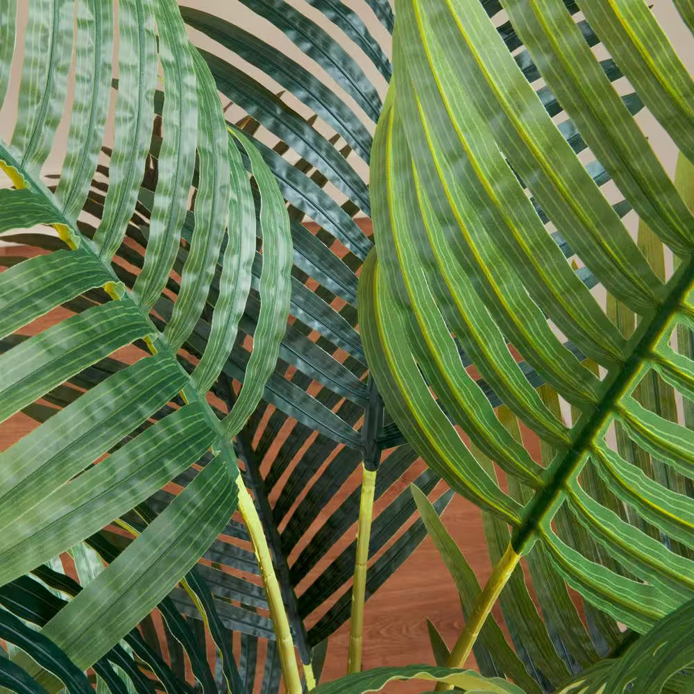 6Ft Faux Areca Palm Tree in White Pot