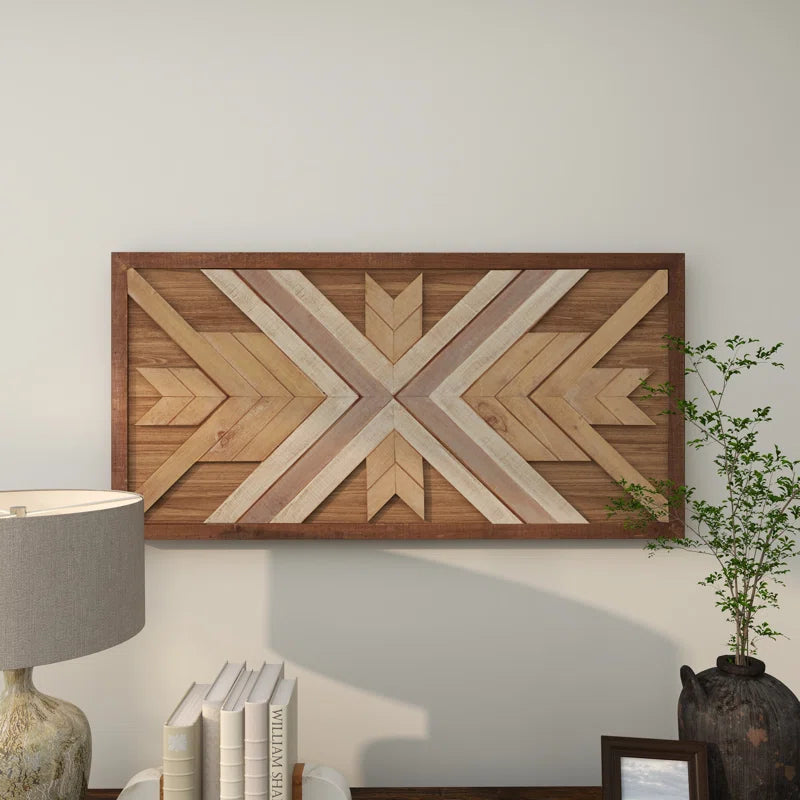 Wood Handmade Southwestern Geometric Home Wall Decor