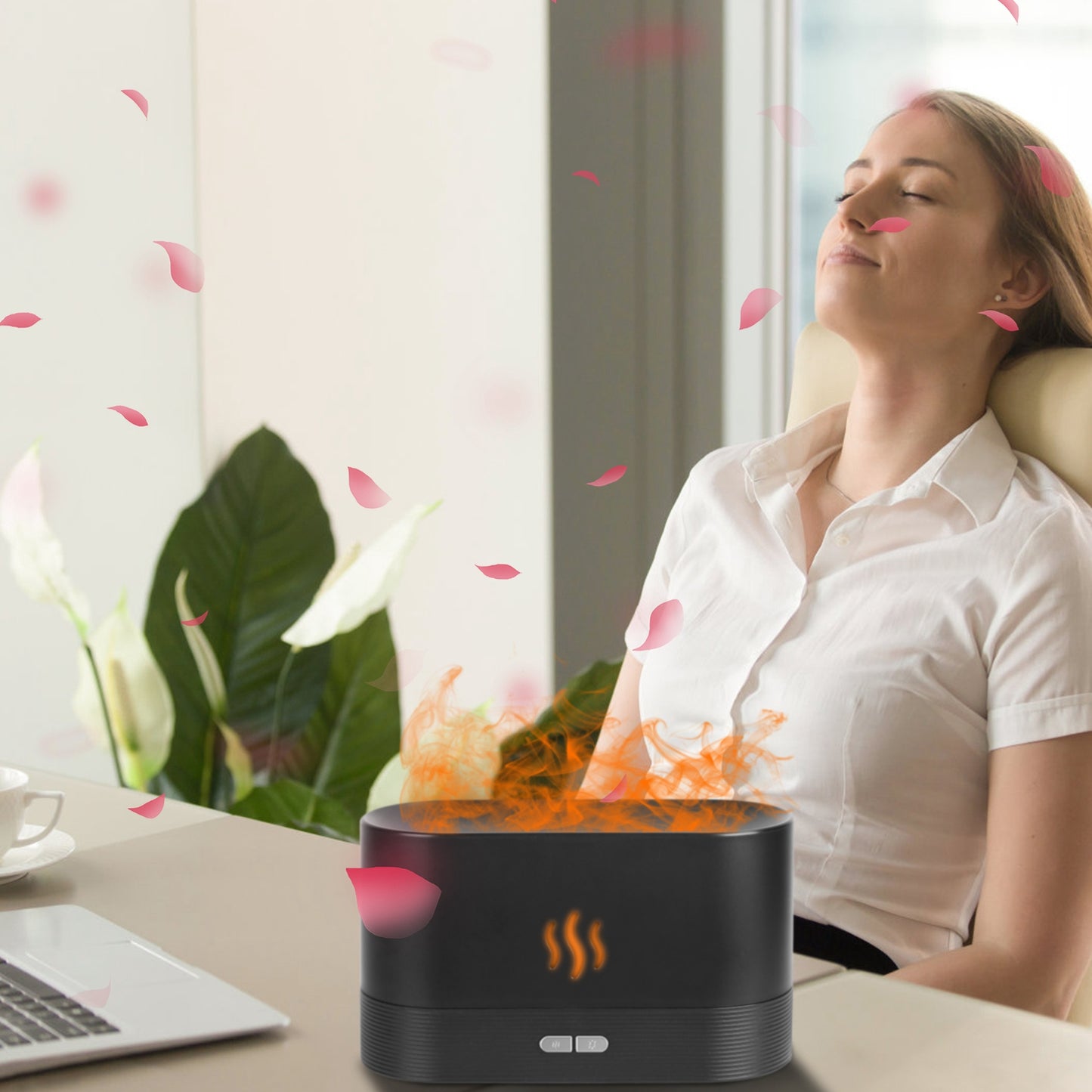 120Ml Cool Mist Humidifier Ultrasonic Aroma Essential Oil Diffuser with Soothing Sounds 7 Color Night Lights Waterless Auto off for Relaxation and Sleeping