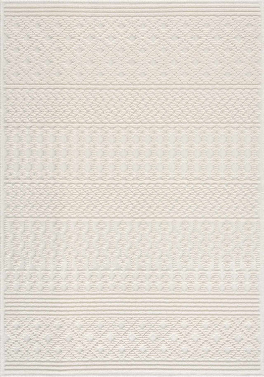 Drago White Washable Area Rug