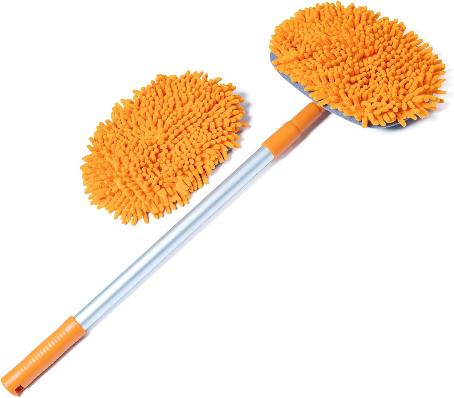 Extendable Microfiber Chenille Cleaning Brush | 60-Inch Scratch-Free Duster for Cars, Home, Furniture, and Electronics | 360° Rotating Handle, Washable Head, and Extendable Reach