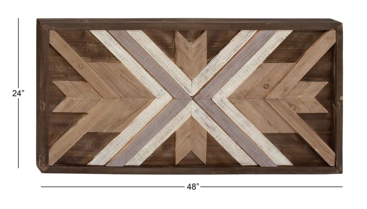 Wood Handmade Southwestern Geometric Home Wall Decor