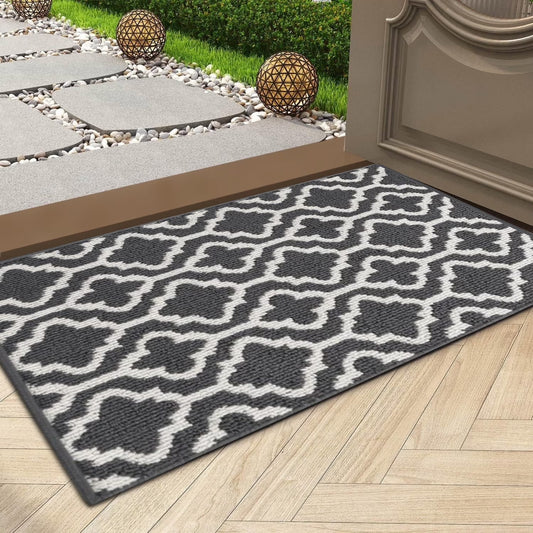 32"X48" Front Door Mat, Indoor Door Rug, Non Slip Absorbent Dirts Trapper Doormat Entrance Area Rug, Indoor Outdoor Welcome Mats
