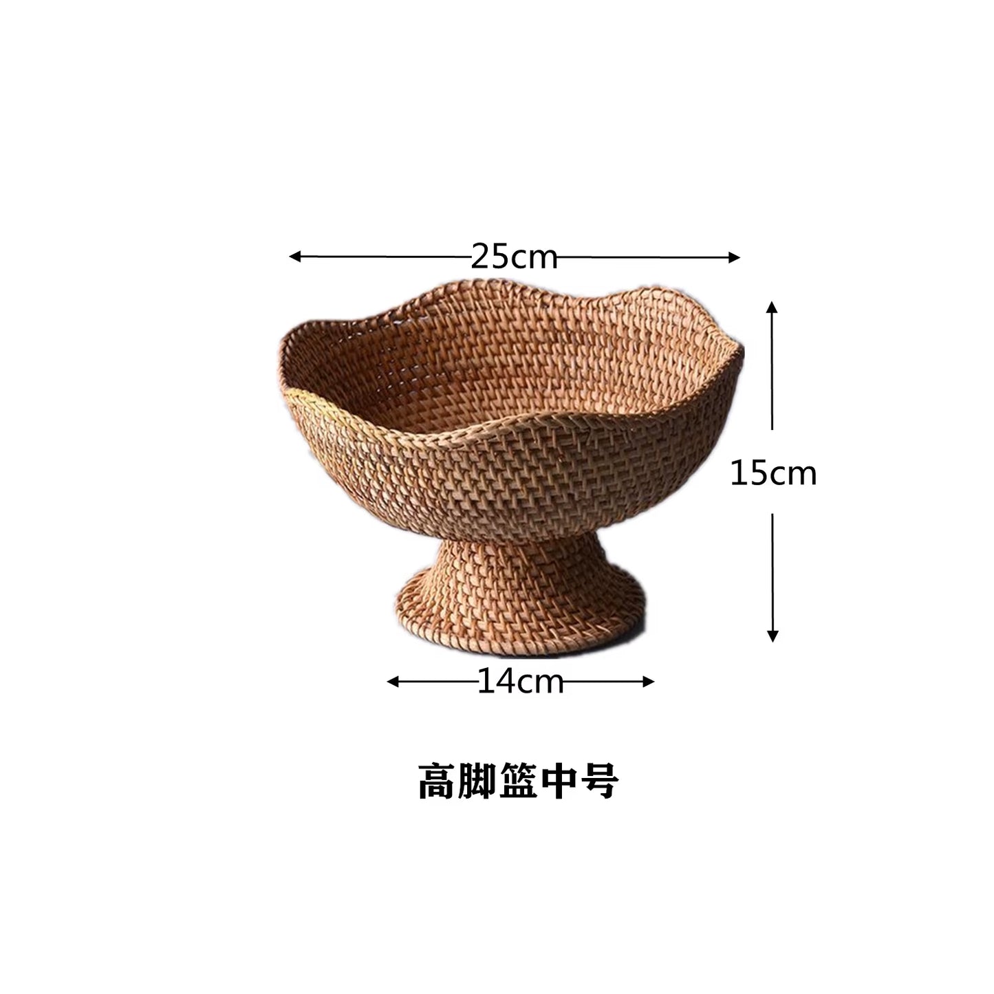 Rattan Fruit Baskets Wicker Storage Bowls Natural Woven Serving Basket Bowls Decorative Baskets for Kitchen Counter Organizing