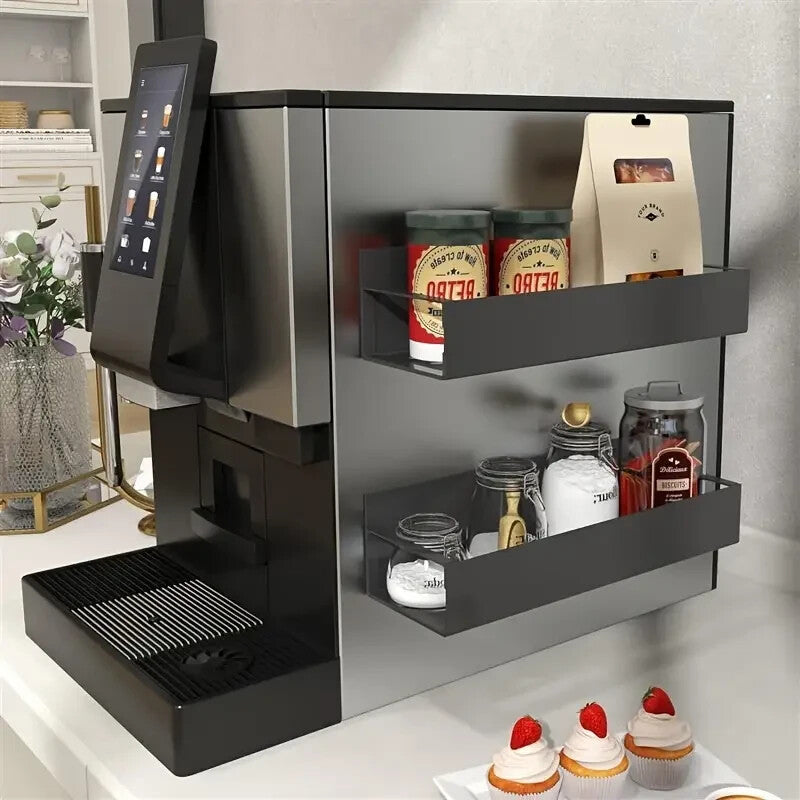 2 Magnetic Fridge Storage Shelf Spice Rack Space Saving for Side of Refrigerator