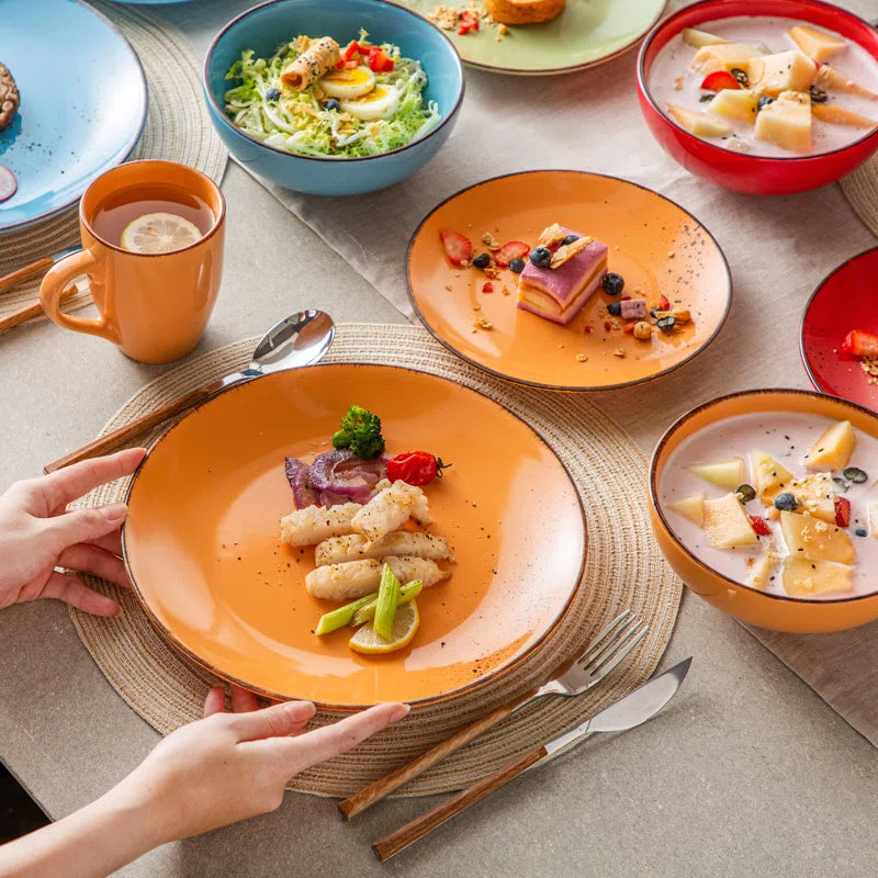 Aagman 16 Piece Stoneware Dinnerware Set - Service for 4