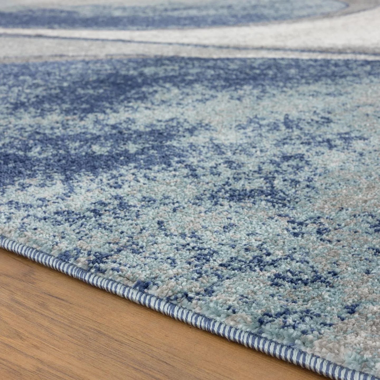 Tower Hill Modern Abstract Area Rug Blue 5X7 Carpet