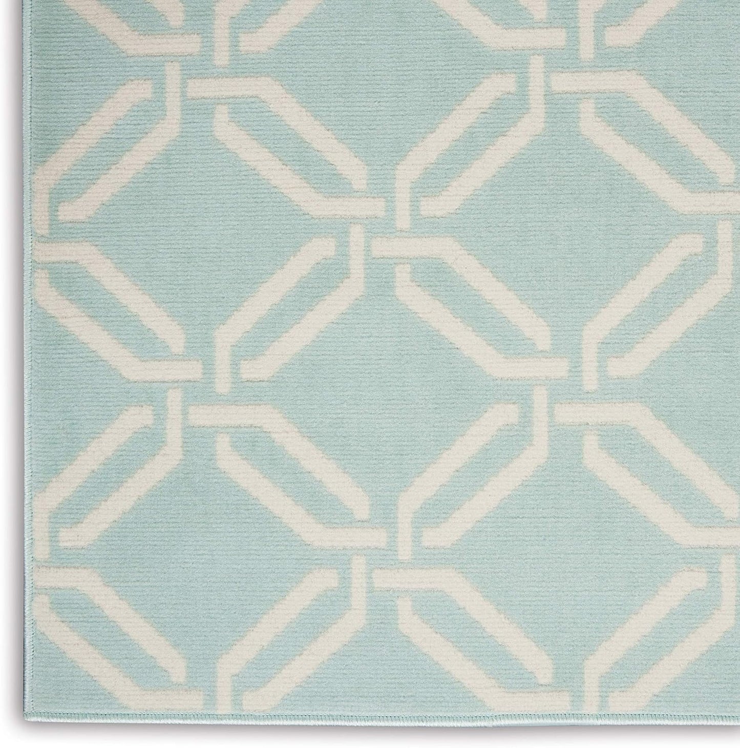 JUB17 Jubilant Retro Trellis Green Area Rug 5'3" X 7'3"