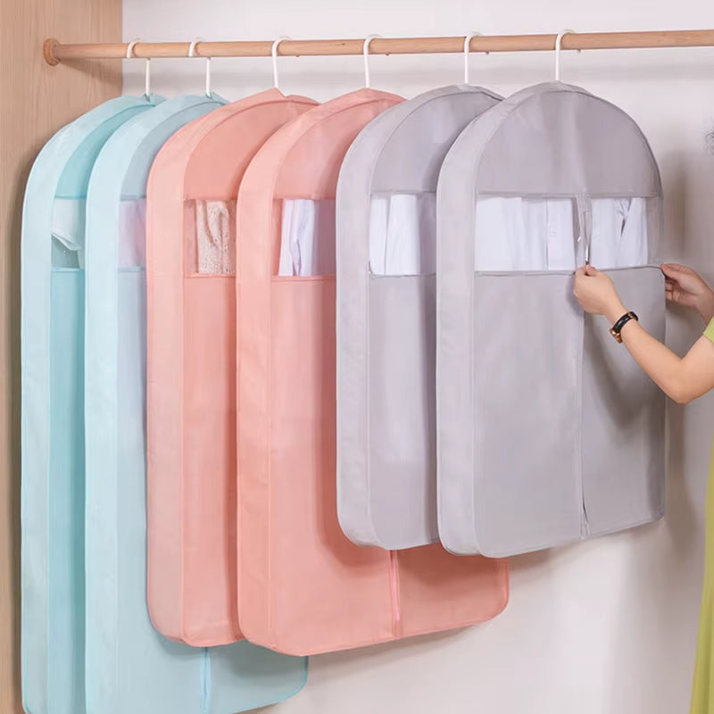 3D Zipper Clothes Dust Cover Clothes Storage Waterproof Dustproof for Garment Suit Protector Organizer Wardrobe Storage Bag