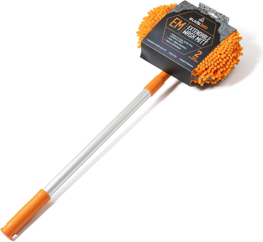 Extendable Microfiber Chenille Cleaning Brush | 60-Inch Scratch-Free Duster for Cars, Home, Furniture, and Electronics | 360° Rotating Handle, Washable Head, and Extendable Reach