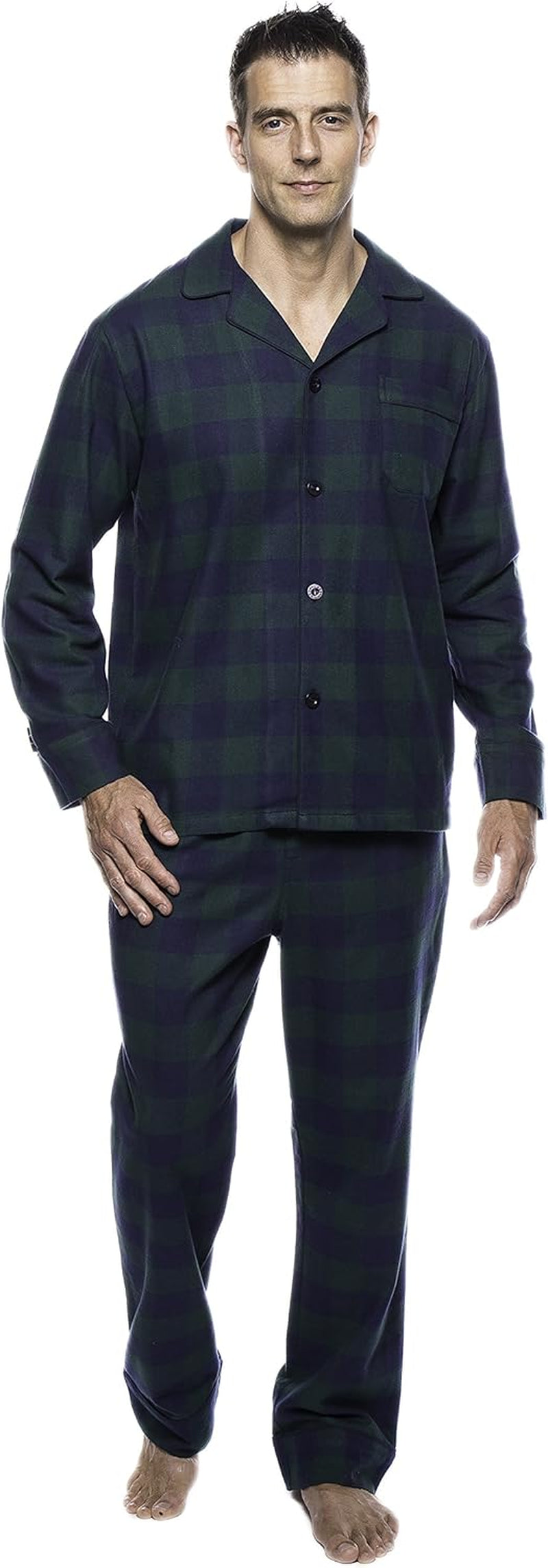 Mens Pajama Set - 100% Cotton Flannel Pajamas Set