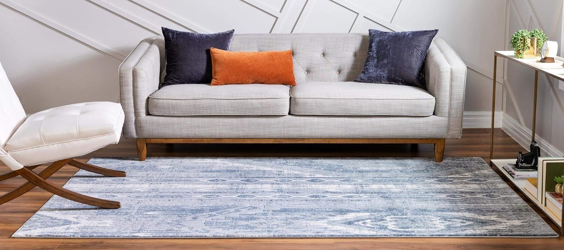 Oregon Collection Rug – 10' X 13' Light Slate Blue Low-Pile Rug Perfect for Living Rooms, Large Dining Rooms, Open Floorplans