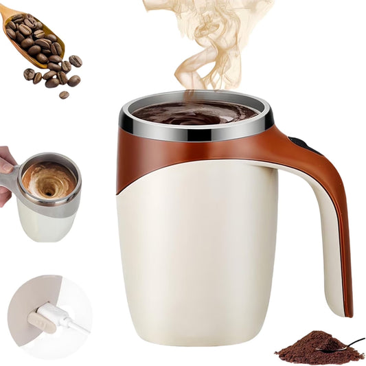 Automatic Magnetic Stirring Coffee Mug, New Magnetic Coffee Stirrer Mug for Milk Self Stirring Mug with Lid, Automatic Coffee Cup Stirrer Auto Stirring Coffee Mug